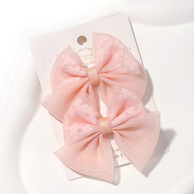 2 buc/set fundite pentru fete agrafe de păr broderie imprimare agrafe de păr de culoare uni bowknot barete lucrate manual accesorii de păr pentru copii