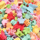 20-60 tk/pakendis segavärvid Mini Butterfly juukseklambrid Juuste kujundamise aksessuaarid Tööriist Plastikust Mini Cute Claw Juukseklambrid Juukseklambrid