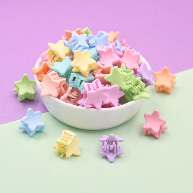 20-60 tk/pakendis segavärvid Mini Butterfly juukseklambrid Juuste kujundamise aksessuaarid Tööriist Plastikust Mini Cute Claw Juukseklambrid Juukseklambrid