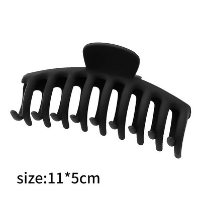 Mattmustad suured juukseküünisklambrid naistele Elegantne akrüülist juuksenõel Barrette krabi juukseklamber Peakate Juukseaksessuaarid tüdrukutele