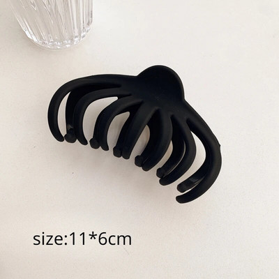 Mattmustad suured juukseküünisklambrid naistele Elegantne akrüülist juuksenõel Barrette krabi juukseklamber Peakate Juukseaksessuaarid tüdrukutele