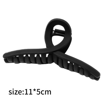 Mattmustad suured juukseküünisklambrid naistele Elegantne akrüülist juuksenõel Barrette krabi juukseklamber Peakate Juukseaksessuaarid tüdrukutele