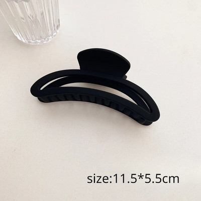 Mattmustad suured juukseküünisklambrid naistele Elegantne akrüülist juuksenõel Barrette krabi juukseklamber Peakate Juukseaksessuaarid tüdrukutele