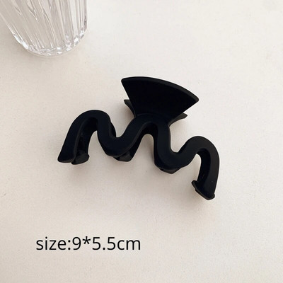 Mattmustad suured juukseküünisklambrid naistele Elegantne akrüülist juuksenõel Barrette krabi juukseklamber Peakate Juukseaksessuaarid tüdrukutele