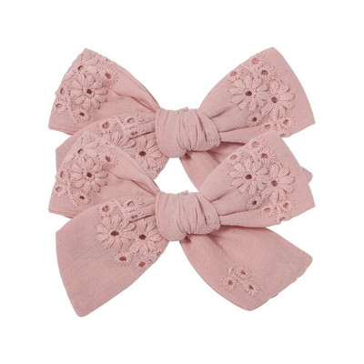 2 tk/komplekt Sweet Flower Print Bowknot juukseklambrid armsatele beebitüdrukutele Puuvillased vibud Juuksenõelad Barrettes Peakatted Laste Juuste Aksessuaarid