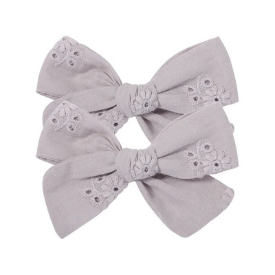 2 tk/komplekt Sweet Flower Print Bowknot juukseklambrid armsatele beebitüdrukutele Puuvillased vibud Juuksenõelad Barrettes Peakatted Laste Juuste Aksessuaarid