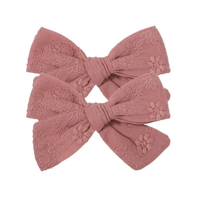 2 tk/komplekt Sweet Flower Print Bowknot juukseklambrid armsatele beebitüdrukutele Puuvillased vibud Juuksenõelad Barrettes Peakatted Laste Juuste Aksessuaarid
