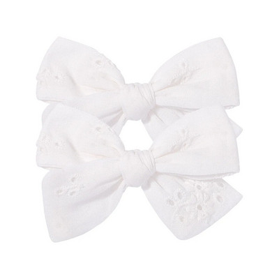 2 tk/komplekt Sweet Flower Print Bowknot juukseklambrid armsatele beebitüdrukutele Puuvillased vibud Juuksenõelad Barrettes Peakatted Laste Juuste Aksessuaarid