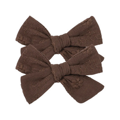 2 tk/komplekt Sweet Flower Print Bowknot juukseklambrid armsatele beebitüdrukutele Puuvillased vibud Juuksenõelad Barrettes Peakatted Laste Juuste Aksessuaarid