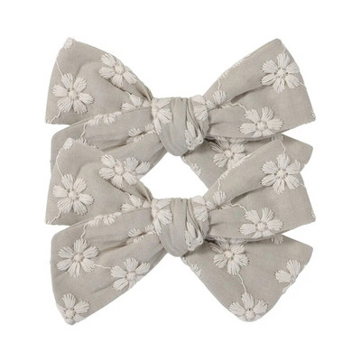 2 tk/komplekt Sweet Flower Print Bowknot juukseklambrid armsatele beebitüdrukutele Puuvillased vibud Juuksenõelad Barrettes Peakatted Laste Juuste Aksessuaarid