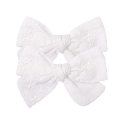 2 tk/komplekt Sweet Flower Print Bowknot juukseklambrid armsatele beebitüdrukutele Puuvillased vibud Juuksenõelad Barrettes Peakatted Laste Juuste Aksessuaarid