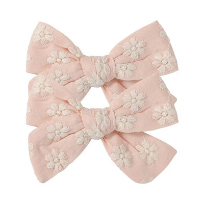 2 tk/komplekt Sweet Flower Print Bowknot juukseklambrid armsatele beebitüdrukutele Puuvillased vibud Juuksenõelad Barrettes Peakatted Laste Juuste Aksessuaarid