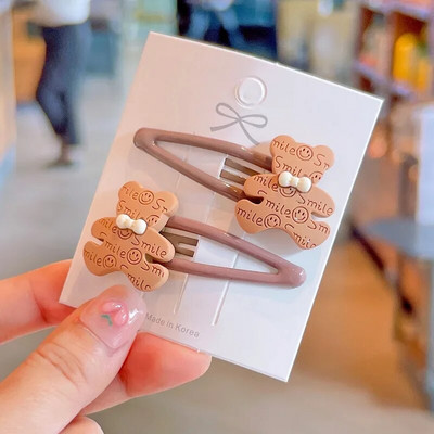 NOU Desene Animat Coreeană Ciocolată Elastică Benzi pentru Păr Urs Iepure Legături Păr Frânghie Fete Gum Zâmbet Flori Scrunchies Copii Suport coadă de cal