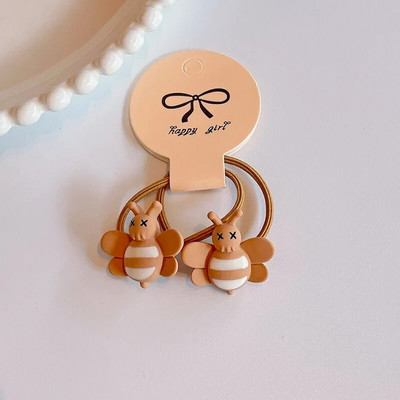 NOU Desene Animat Coreeană Ciocolată Elastică Benzi pentru Păr Urs Iepure Legături Păr Frânghie Fete Gum Zâmbet Flori Scrunchies Copii Suport coadă de cal