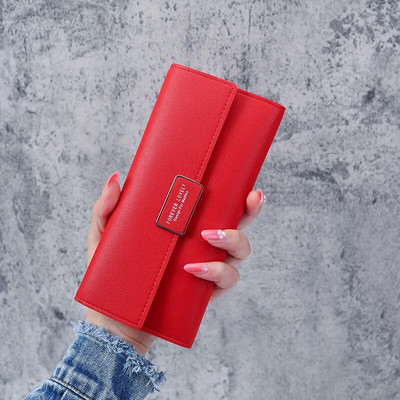 Uus mood naiste rahakotid nahast Hasp rahakott naiste pika disainiga rahakott Sidur Naiste rahakott Telefon PU nahast tasku