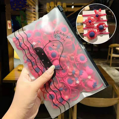 20 gab. Meiteņu krāsainas mazas elastīgas matu lentes bērniem zirgastes turētājs, kas nesāp Scrunchie galvas saite bērniem matu aksesuāri