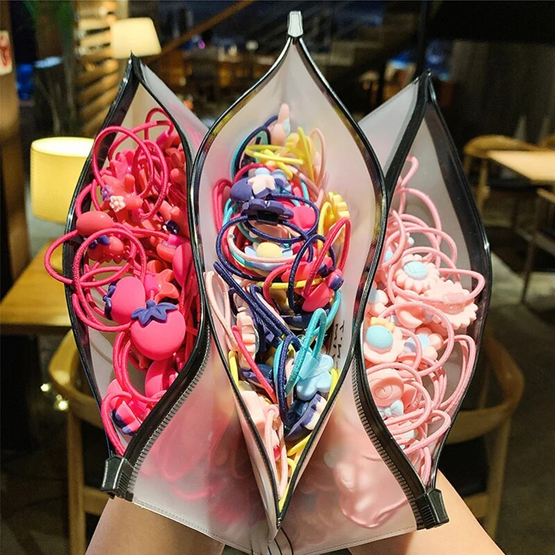 20 gab. Meiteņu krāsainas mazas elastīgas matu lentes bērniem zirgastes turētājs, kas nesāp Scrunchie galvas saite bērniem matu aksesuāri