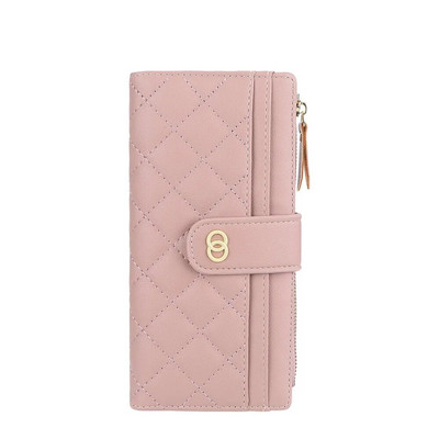 2023. aasta uued naiste rahakotid, ruuduline muster, pehme PU-nahast pikk naiste rahakott lukuga Kvaliteetne moodne kaardihoidjaga rahakott naistele