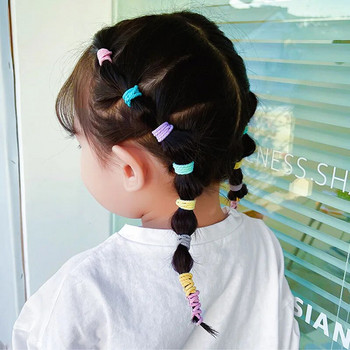 50/100 БР./Комплект Момичета Сладки цветни 2,5 см еластични ленти за коса Детска вратовръзка за коса с коси опашки Малка щипка за коса Детски прекрасни аксесоари за коса