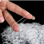 200/1000 buc Bențișă de cauciuc pentru frânghie Suport pentru coadă de cal din silicon Suport pentru păr elastic TPU Inele pentru gingii de cravată Accesorii pentru păr pentru fete