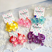 2GB Jauka multfilma spīdīga caurspīdīga lācis bērniem elastīgas matu lentes bērniem matu saites meitenēm matu aksesuāri mazuļu galvassegas