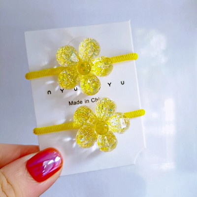 2GB Jauka multfilma spīdīga caurspīdīga lācis bērniem elastīgas matu lentes bērniem matu saites meitenēm matu aksesuāri mazuļu galvassegas