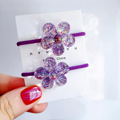 2GB Jauka multfilma spīdīga caurspīdīga lācis bērniem elastīgas matu lentes bērniem matu saites meitenēm matu aksesuāri mazuļu galvassegas