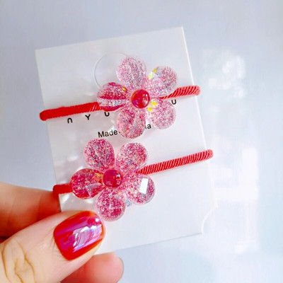 2GB Jauka multfilma spīdīga caurspīdīga lācis bērniem elastīgas matu lentes bērniem matu saites meitenēm matu aksesuāri mazuļu galvassegas