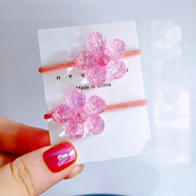 2GB Jauka multfilma spīdīga caurspīdīga lācis bērniem elastīgas matu lentes bērniem matu saites meitenēm matu aksesuāri mazuļu galvassegas