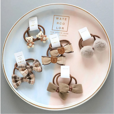 Mazuļu matu lente meitenēm kaklasaites bantītes elastīgas gumijas lentes, elastīgas Cheveux Fille Haar bērnu matu aksesuāri bērniem