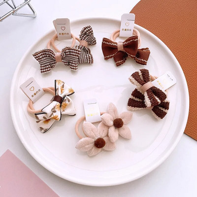 Mazuļu matu lente meitenēm kaklasaites bantītes elastīgas gumijas lentes, elastīgas Cheveux Fille Haar bērnu matu aksesuāri bērniem