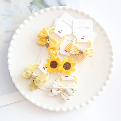 Mazuļu matu lente meitenēm kaklasaites bantītes elastīgas gumijas lentes, elastīgas Cheveux Fille Haar bērnu matu aksesuāri bērniem