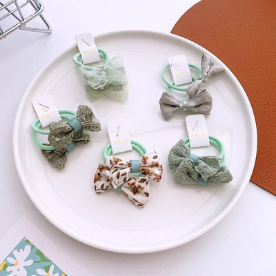 Mazuļu matu lente meitenēm kaklasaites bantītes elastīgas gumijas lentes, elastīgas Cheveux Fille Haar bērnu matu aksesuāri bērniem