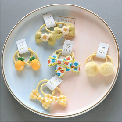 Mazuļu matu lente meitenēm kaklasaites bantītes elastīgas gumijas lentes, elastīgas Cheveux Fille Haar bērnu matu aksesuāri bērniem