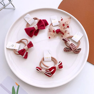 Mazuļu matu lente meitenēm kaklasaites bantītes elastīgas gumijas lentes, elastīgas Cheveux Fille Haar bērnu matu aksesuāri bērniem