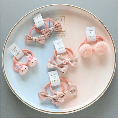 Mazuļu matu lente meitenēm kaklasaites bantītes elastīgas gumijas lentes, elastīgas Cheveux Fille Haar bērnu matu aksesuāri bērniem