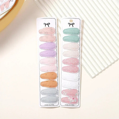 10/20 gab. Kokvilnas apdrukas matu sprādzes matu sprādzes matadata meitenēm Audums Plaids Mini BB Hairgripes Galvassegas Bērnu matu aksesuāri Jaungada dāvana