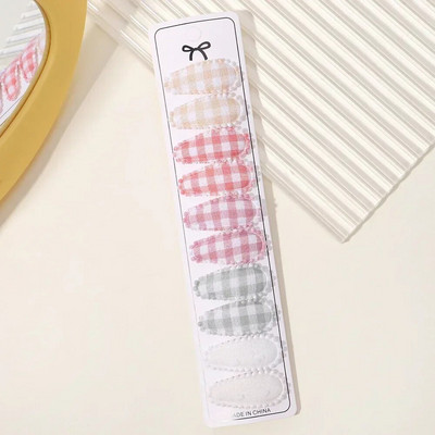 10/20 gab. Kokvilnas apdrukas matu sprādzes matu sprādzes matadata meitenēm Audums Plaids Mini BB Hairgripes Galvassegas Bērnu matu aksesuāri Jaungada dāvana