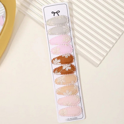 10/20 gab. Kokvilnas apdrukas matu sprādzes matu sprādzes matadata meitenēm Audums Plaids Mini BB Hairgripes Galvassegas Bērnu matu aksesuāri Jaungada dāvana