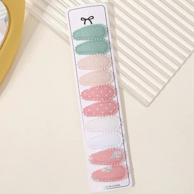 10/20 gab. Kokvilnas apdrukas matu sprādzes matu sprādzes matadata meitenēm Audums Plaids Mini BB Hairgripes Galvassegas Bērnu matu aksesuāri Jaungada dāvana