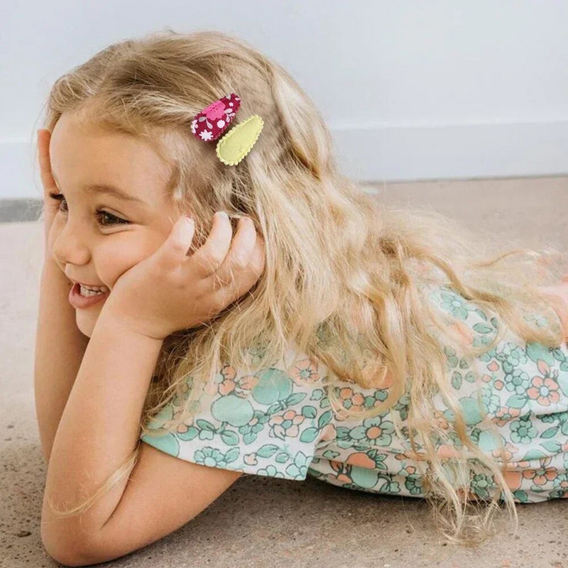 10/20 gab. Kokvilnas apdrukas matu sprādzes matu sprādzes matadata meitenēm Audums Plaids Mini BB Hairgripes Galvassegas Bērnu matu aksesuāri Jaungada dāvana