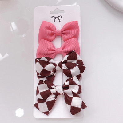 4gab/komplekts Leoparda apdrukas bantītes matu sprādzes jaukām zīdainītēm Masīvas bantes Matadatas Barretes Jaunas galvassegas Bērnu matu aksesuāri