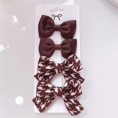 4gab/komplekts Leoparda apdrukas bantītes matu sprādzes jaukām zīdainītēm Masīvas bantes Matadatas Barretes Jaunas galvassegas Bērnu matu aksesuāri