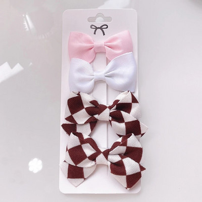 4gab/komplekts Leoparda apdrukas bantītes matu sprādzes jaukām zīdainītēm Masīvas bantes Matadatas Barretes Jaunas galvassegas Bērnu matu aksesuāri