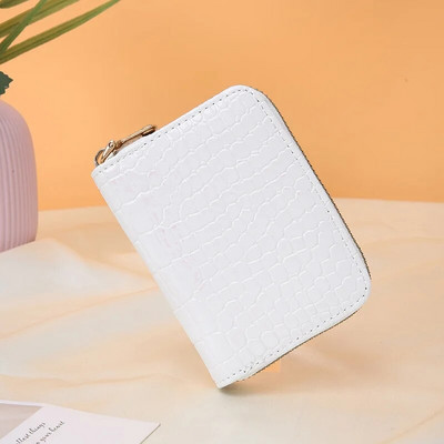 Sieviešu krokodila raksta maks Modes īss naudas maks, ādas mazs somiņš, meiteņu naudas soma, sieviešu karšu turētājs