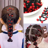 10-40 tk/komplekt Cherry armsad tüdrukud nailonist elastsed juuksepaelad Scrunchie multifilmid beebi hobusesabahoidja peapael Soengud Juuste aksessuaarid