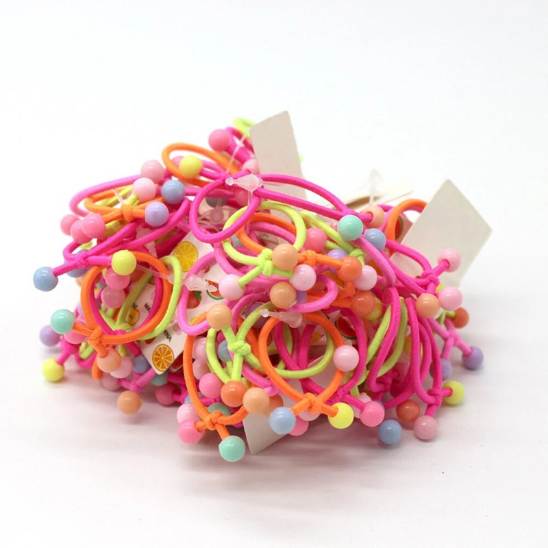 10-40 tk/komplekt Cherry armsad tüdrukud nailonist elastsed juuksepaelad Scrunchie multifilmid beebi hobusesabahoidja peapael Soengud Juuste aksessuaarid