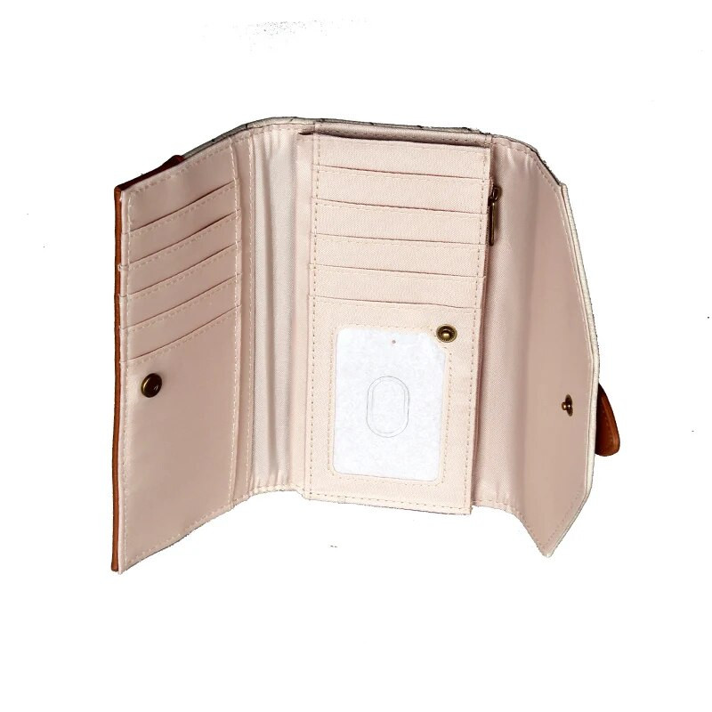 Sieviešu maki Modes, garas ādas augstākās kvalitātes karšu turētājs klasisks sieviešu maciņš, rāvējslēdzēja maks sievietēm 6039