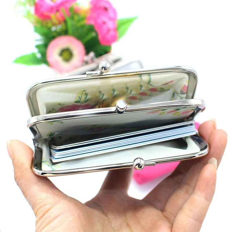 Naiste mini-kaasaskantavad rahakotid Naiste Hasp Lühikeste võtmetega rahakotid Kaardi ID hoidik Rahaklambrikott Tüdrukule Siduri vahetustasku