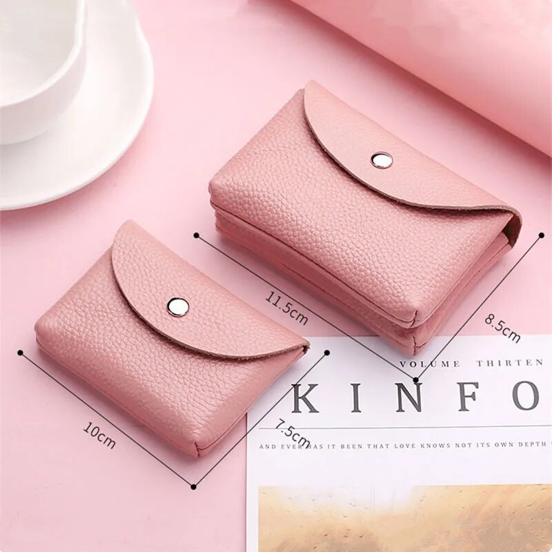 Lielas ietilpības govs ādas sieviešu maki Sieviešu īsie monētu maki Hasp Clutch naudas soma klips Kredīta ID karšu turētāji futrālis rokassomiņa